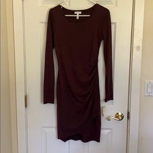 Nordstrom Leith burgundy cotton dress